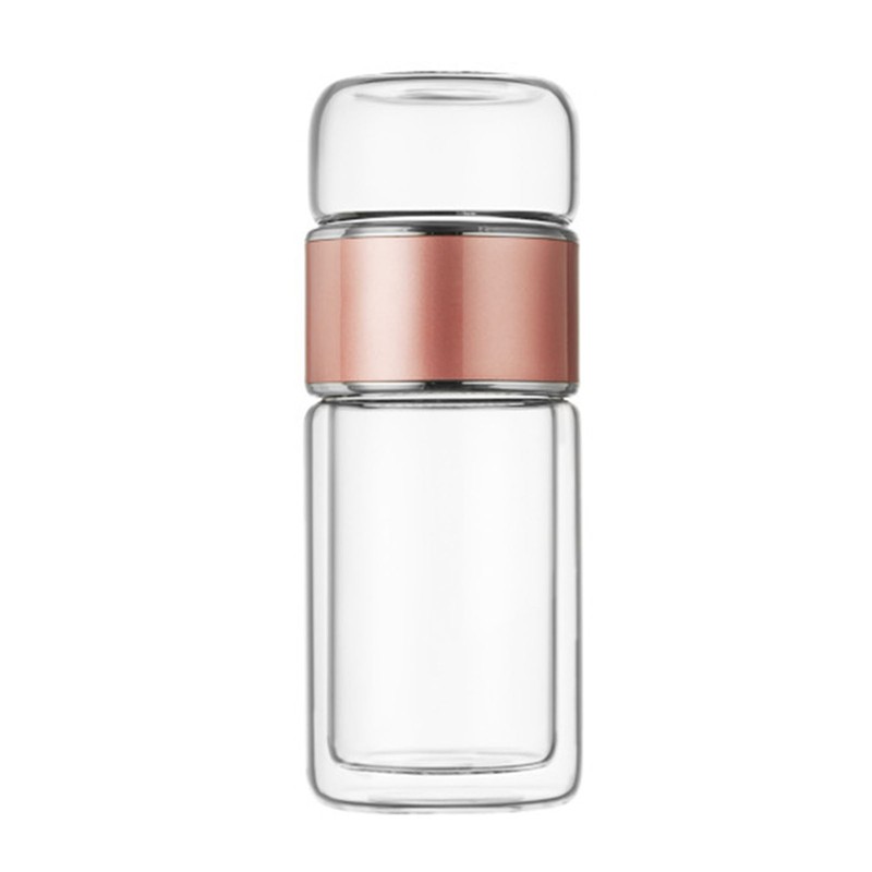 Tea Infuser Bottle 420ml Double Layer Stainless Steel Leakage Proof