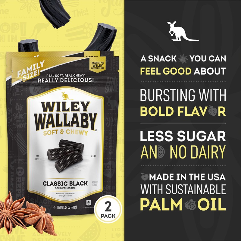 Wiley Wallaby Licorice 24 Ounce Classic Gourmet Soft & Chewy