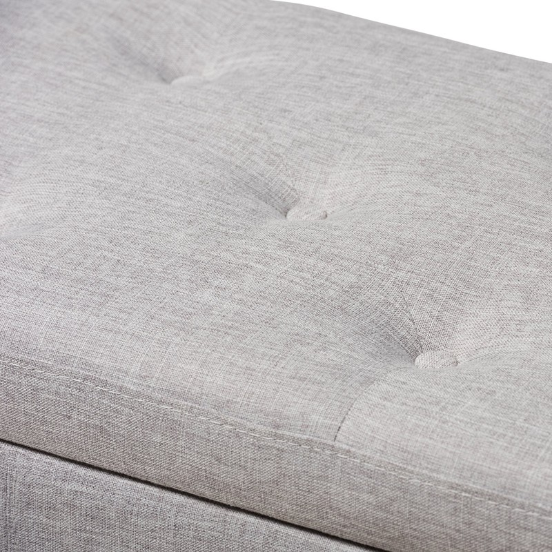 Baxton Studio Sandrine Modern and Contemporary Greyish Beige Fabric Upholstered