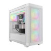 GAMDIAS White ATX Mid Tower Computer Case Tempered Glass, Gaming