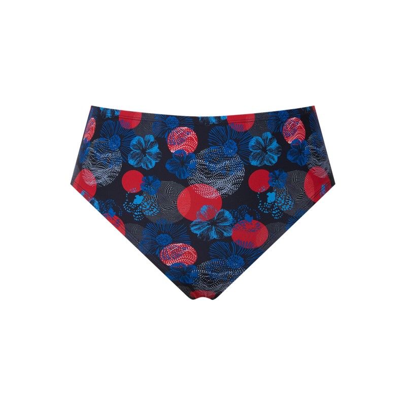 Ulla Popken Women's Halterneck Flowerpoints Recycled Tankini Set, navy
