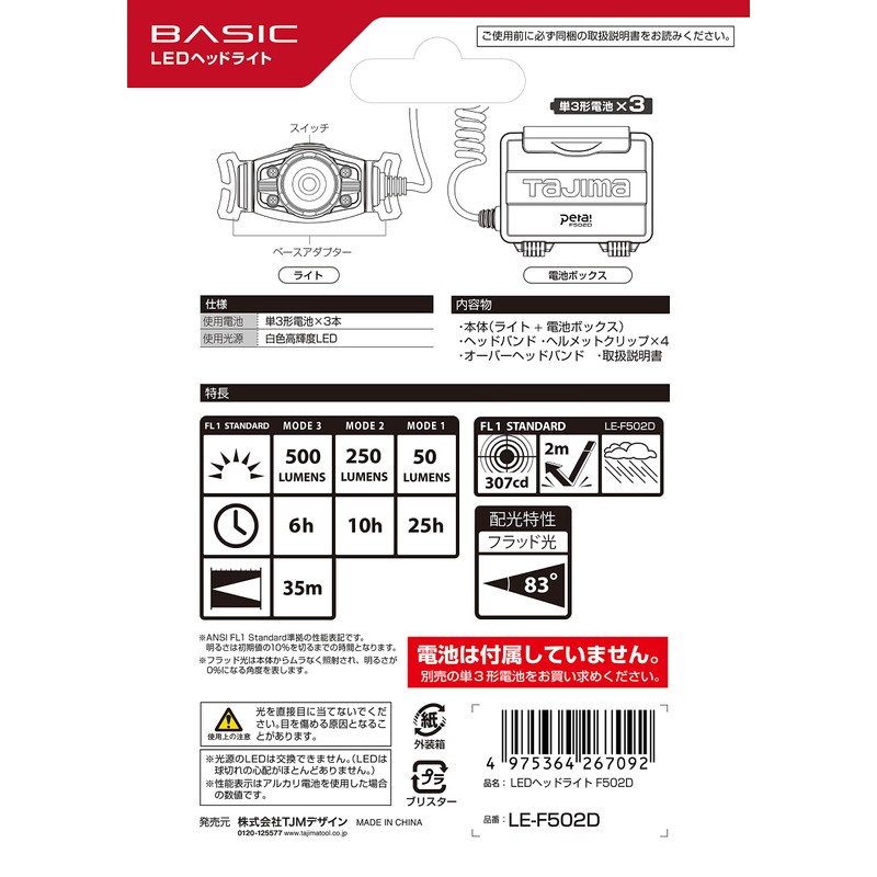 TJM Design Tajima LED Headlight F502D LE-F502D Black Gold