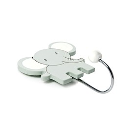 Mousehouse Gifts Grey Elephant Single Wooden Wall Hook Coat Hook for Girls or Boys Nursery or Bedroom