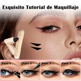 Delineador Líquido Waterproof para Ojos, Eyeliner Negro 24H de Larga Duración, Punta Flexible, Incluye Bolsa de Maquillaje y Toallitas Desmaquillantes, Regalo para Mujer