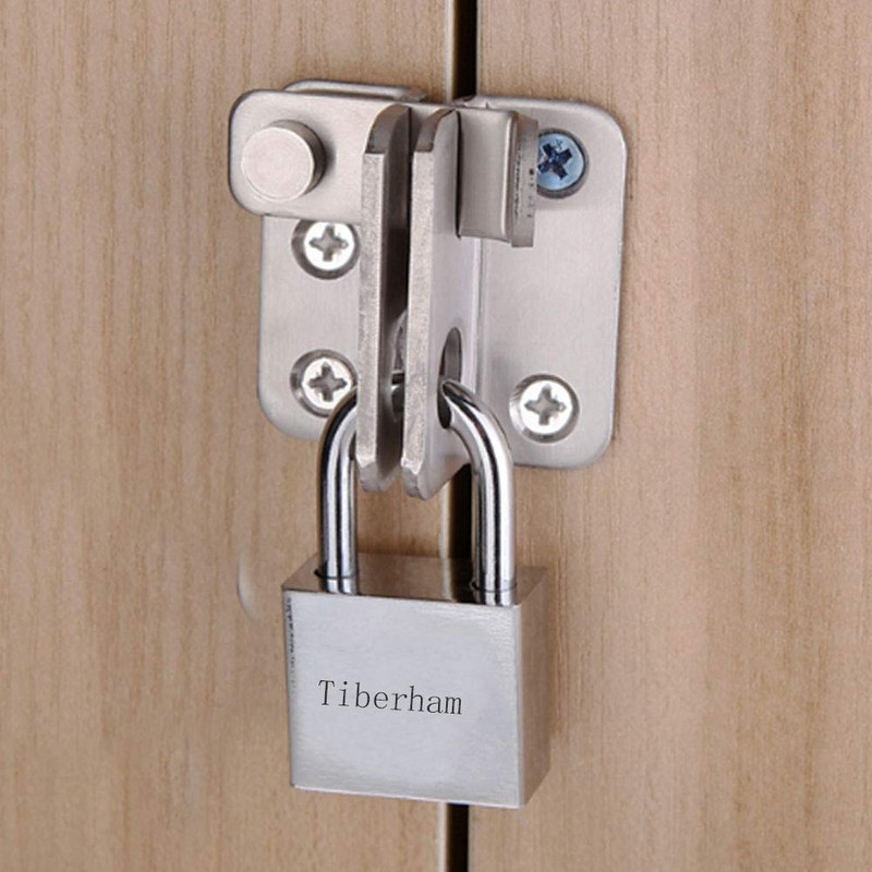 Tiberham Sliding Lock for Doors, Windows, Cabinets, Pet Cages, Accessories