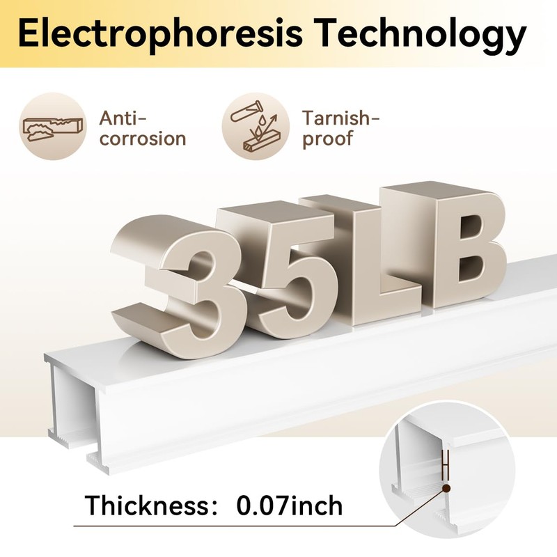 FELIDESIGN Curtain Track, Ceiling Curtain Track for Room Divider, Ceiling