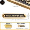 Please Shut The Gate Brass Door Sign. Traditional Style Home