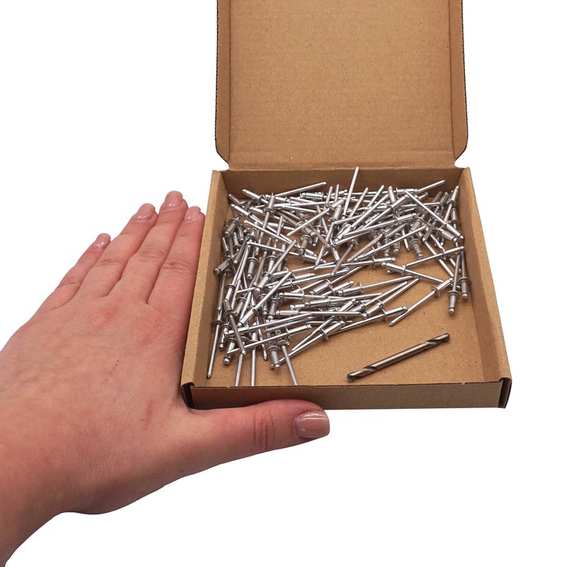 SKIR'CO (100 pcs) Aluminium Blind Rivets 3.2 x 8 mm,