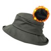 TOP-EX Winter Waterproof Hats for Womens, Warm Fleece Lined Bucket
