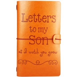 FYSIA Son Gift-Baby Journal Gift Shower for Son-Letters to My Son,As I Watch You Grow-Baby Boy Keepsake-Mother to Son Gift-Refillable Photo Diary Journal-Memory Notebook Gift