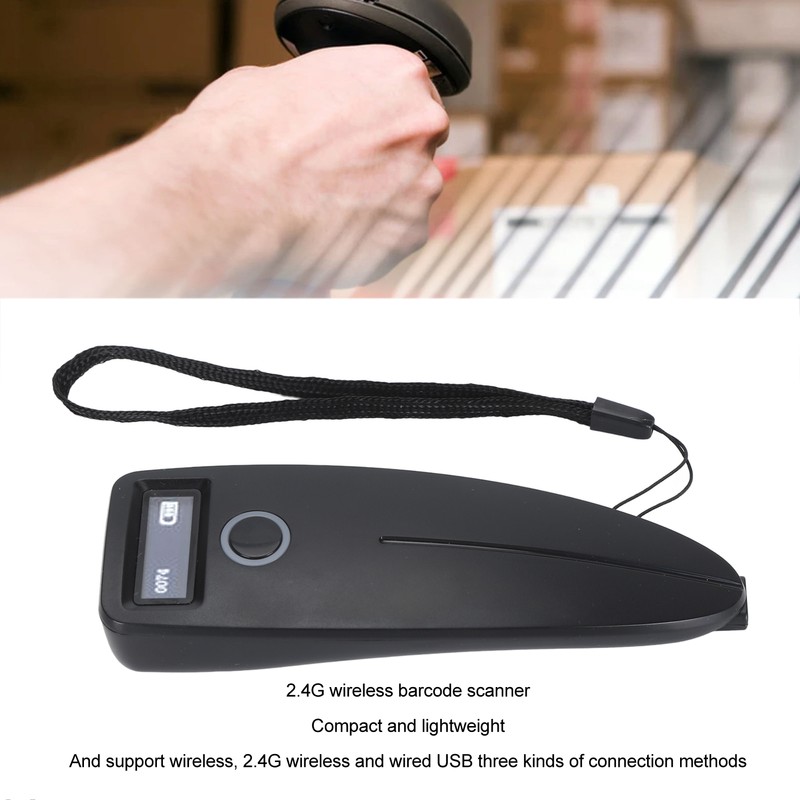 Bluetooth 2D 1D Barcode Scanner Portable Wireless Mini Barcode Reader