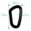 BC Carabiner Small Mini Compact Key Holder, Plastic, Lightweight, Rust