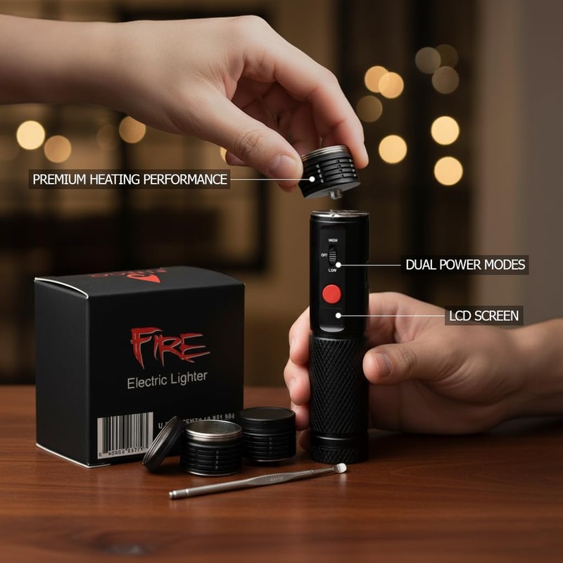 Fuego Fire Electric Cigar Lighter Kit – Rechargeable Windproof USB-C
