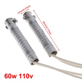 TorSor 3 Pack Soldering Iron Heating Core Element with Mount Screw 110V 60W Replacement Heater For Electric Soldering Gun American Voltage 60 Watt Solder Kit Welding Tool Parts Repair