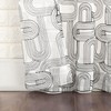No. 918 Kaz Embroidered Retro Curves Sheer Rod Pocket Curtain