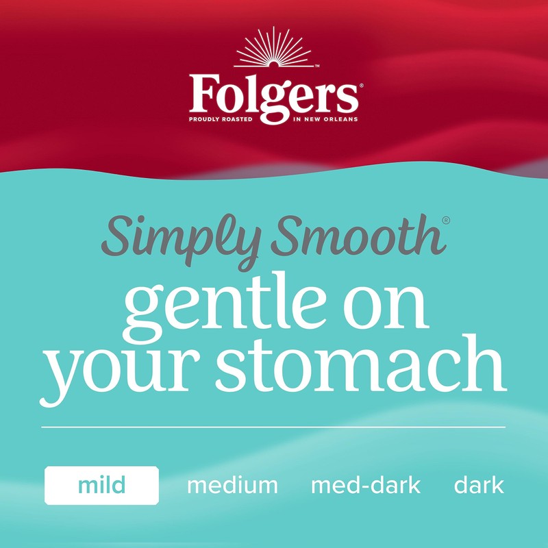 Folgers Simply Smooth Ground Coffee, Mild Roast, 27 Ounces