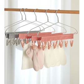 cobalt planet Hanger Pinch Set, Clothespins, Travel, Laundry Goods, Travel Hanger, Foldable, Portable Hanger, Hospital Hospital Goods, Black & Gray)