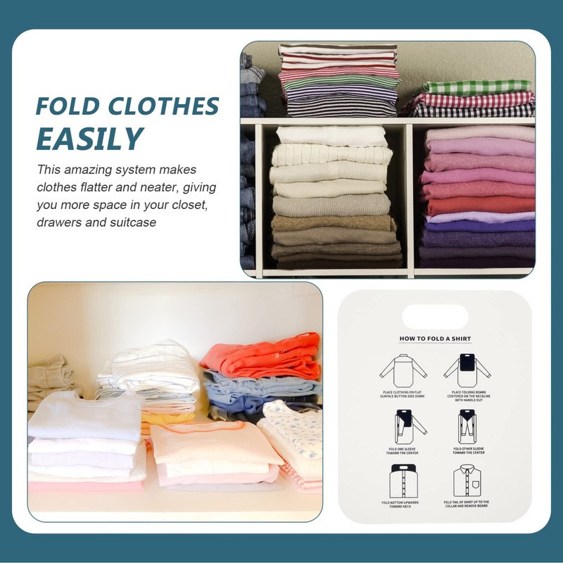 LIFKOME 2 Pcs Clothes Folding Board T Shirts Clothes Folder