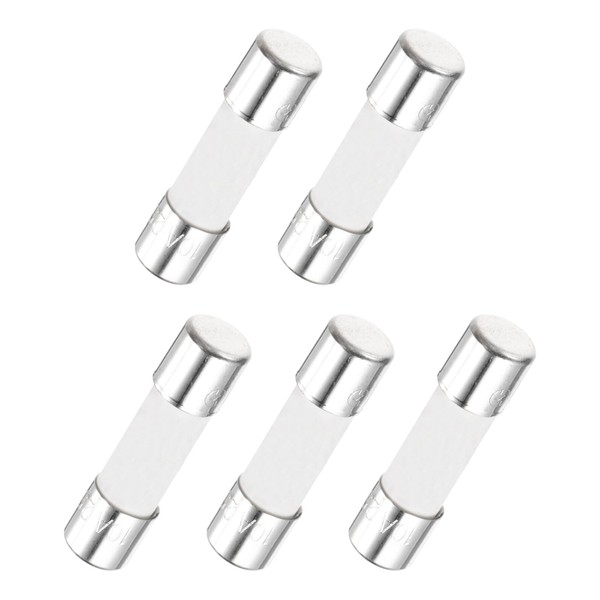 MECCANIXITY 5Pcs Time Delay Fuse Ceramic Fuses Tube 5mm x