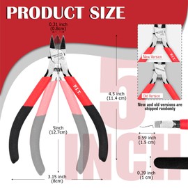 P.I.T. Wire Cutters, 5 Inch Ultra Sharp Flush Side Cutters Heavy Duty Flush Cut Pliers for Electronics, Jewelry Making, Crafting, Plastic Gunpla Model Building, Precision Cutting Needs