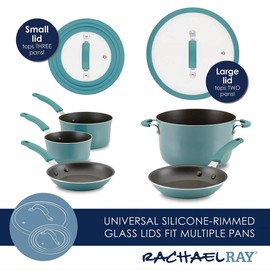 Rachael Ray 14747 11-Piece Nonstick Cookware Set - Blue