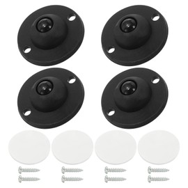 PATIKIL 35 mm Self Adhesive Paste Caster Wheels for Appliance, 4 Set Mini Swivel Wheels Load Capacity 4.4LBS Per Wheel for Stand Mixer Air Fryer, Black