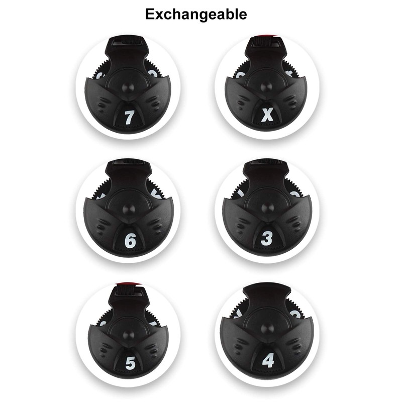 Andux 3 Pack Golf Hybrid Club Head Covers Interchangeable No.