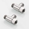 Tecmolog 2 PCS 3/8" Tee Fittings Water Line Splitters Stainless