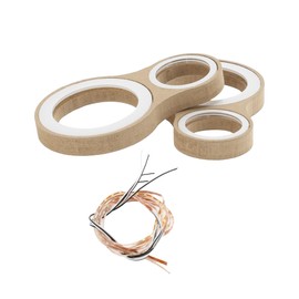 RATCHROLL 2 Set Universal Speaker Spacer Ring Adapter Dual Rings Waterproof for 1.5" for 3.5" with Acrylic Washers and Light Strip Brown Wood