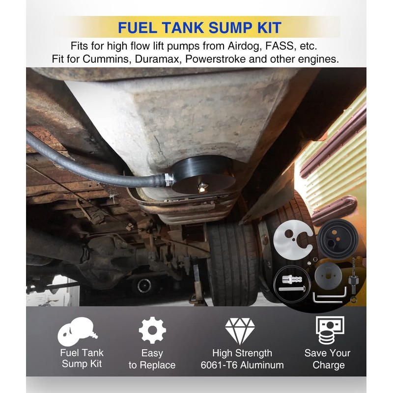 Diesel Fuel Tank Sump Kit Gas for FASS Airdog Fuelab