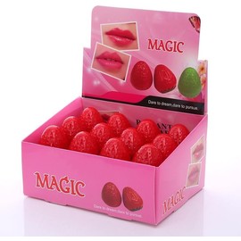 24 Bálsamos Labiales en Forma de Fresa, Extractos de Plantas Hidratantes para Labios Suaves y Protegidos, Manteca Labial Hidratante para Maquillaje de Mujeres y Niñas