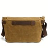 Mens Waxed Canvas Messenger Bag Shoulder Satchel Leather Crossbody Bag