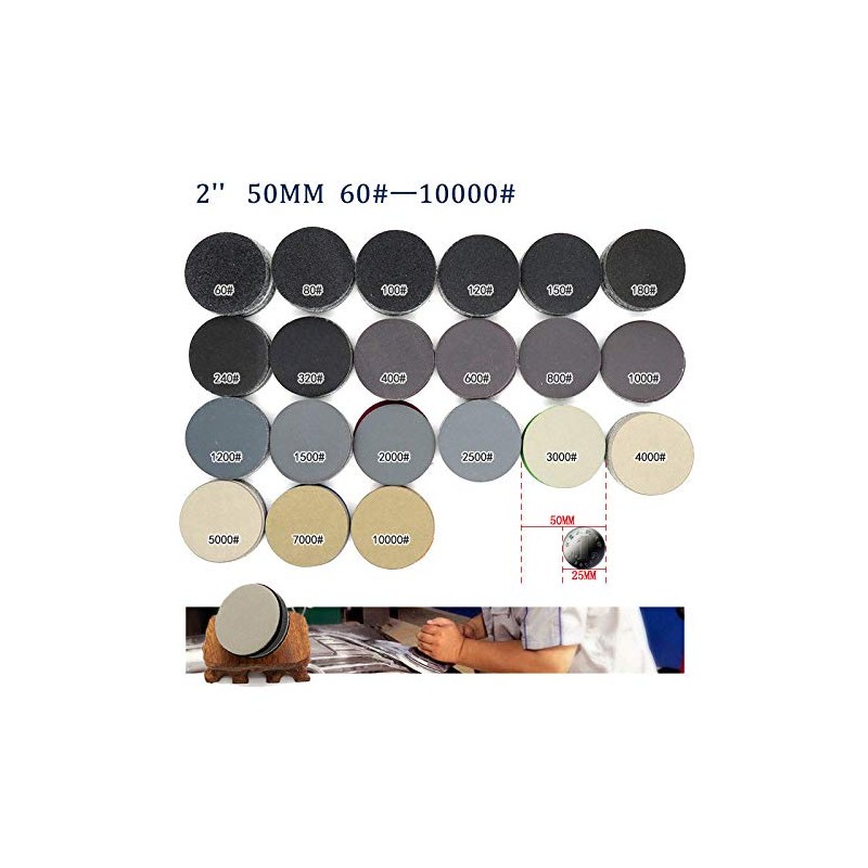 Hook and Loop Discs MASO 800# 5" Polishing Sanding Pads,