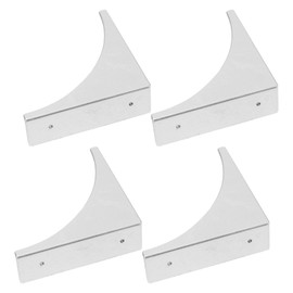 DOITOOL 4 Pcs Box Corner Guard Antique Brass Box Corner Protector Desk Cover for Furniture Corner Desk Table Silver