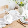 Asee'm Table Runner Cheesecloth 10FT Ivory Boho Gauze Fabric Rustic