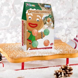 7th Heaven Gingerbread Face Mask & Bath Fizzer Gift Set - 2 x Gingerbread Printed Sheet Skincare Masks, 4 x Bath Fizzers