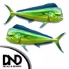 Mahi Mahi - Fish Decal Fishing Hunting Bumper Sticker "5in SET" F-0390 D&