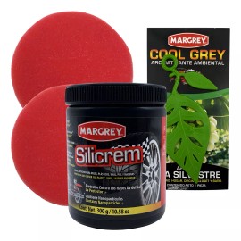 Margrey Abrillantador Crema De Silicon Automotriz Silicrem Margrey con esponjas y aromatizante