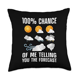 Cool Meteorologist For Men Women Meteorology Weather Tornado Throw Pillow