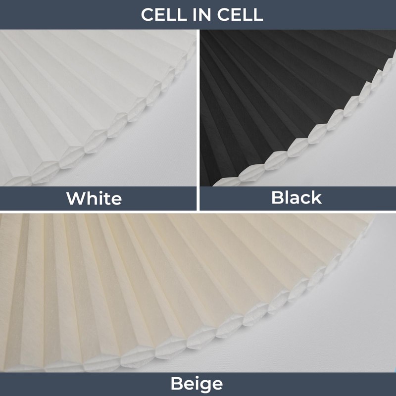 Kerxwerd Custom Cellular Shades, Double Cell Honeycomb Window Shade Customized