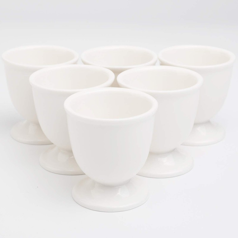 Ceramic Soft Hard Boiled Egg Cups Holder Set of 6