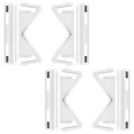 GlikCeil 2 Pair Universal End Cap for 2 1/2'' Curtain Rod Wide Curtain Rod Cap Plastic Flat Curtain Rod Cap Flexible Corner Connectors