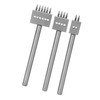 3Pcs Prong Chisel Silver Tool Steel 2/4/6 Prongs DIY Hand