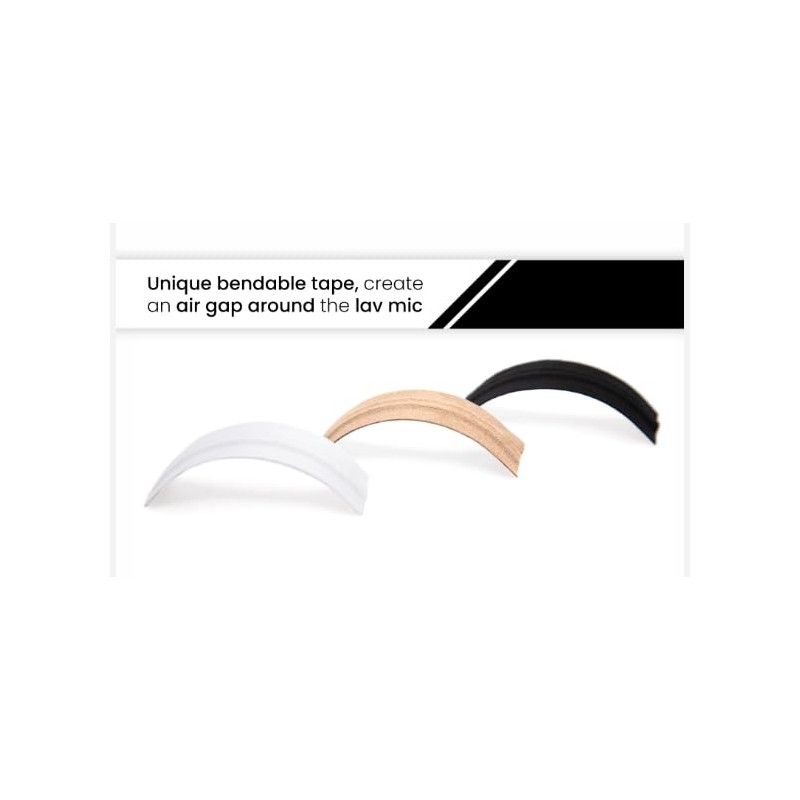 Viviana Moleskin Extreme Cinta Adhesiva Moldeable para Micrófono de Solapa,