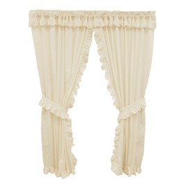 The_Curtain_Shop Classic Ruffle 24 Tier Pair Natural