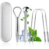 Rascador de lengua de acero inoxidable Carehabi con estuche -