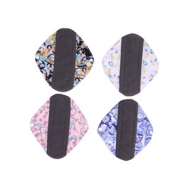 Healvian Bamboo Charcoal Sanitary Pad Washable Reusable Postpartum Pad for Women