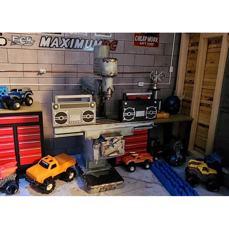 ECB 3D Printing 1/10 Boom Box, Scale Radio, Stereo