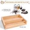 Woodtoe Montessori Lock and Key Toy Set, Wooden Learning Toy
