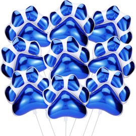 Hungdao 9 Pcs 28 x 26 Inch Dog Paw Balloons Paw Print Foil Balloons Large Puppy Birthday Party Supplies Balloons for Baby Shower Pets Dog Themed Party Decorations (Blue)